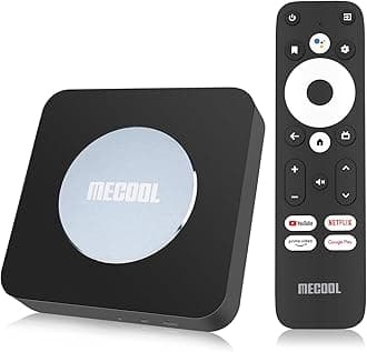 Android 11.0 TV Box, MECOOL KM2 Plus 2GB 16GB Smart TV Box with Netflix Certified, Google Assistant Dolby Atmos, TV Box 4K Support AV1, 2.4G/5G, Ethernet, WiFi 5, BT 5.0 with Amlogic S905X4 (Black)