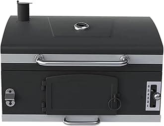 29-Inch Built In Grills Outdoor Kitchens, Charcoal BBQ Grill Built In with Liftable Tray, Temperature Gauge, Stainless Steel for Outdoor Kitchen Camping Park Style