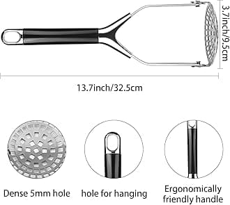 Joyoldelf Heavy Duty Stainless Steel Potato Masher, Folding Masher Kitchen Tool & Food Masher/ Potato Smasher, Perfect for Avocado, Bean, Vegetable, Fruits, Baby Food, Meat