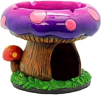 YIANI Cute Mushroom House Ashtrays with Storage - Cool Ashtrays for Weed Smok...