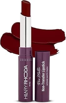 Pro Matte Non-Transfer Lipstick | Waterproof & Smudge-Proof | 12-Hour Long Stay | 24 Shades Available | Highly Pigmented Matte Finish Lipstick | 2g - (Maroon | Shade 19)