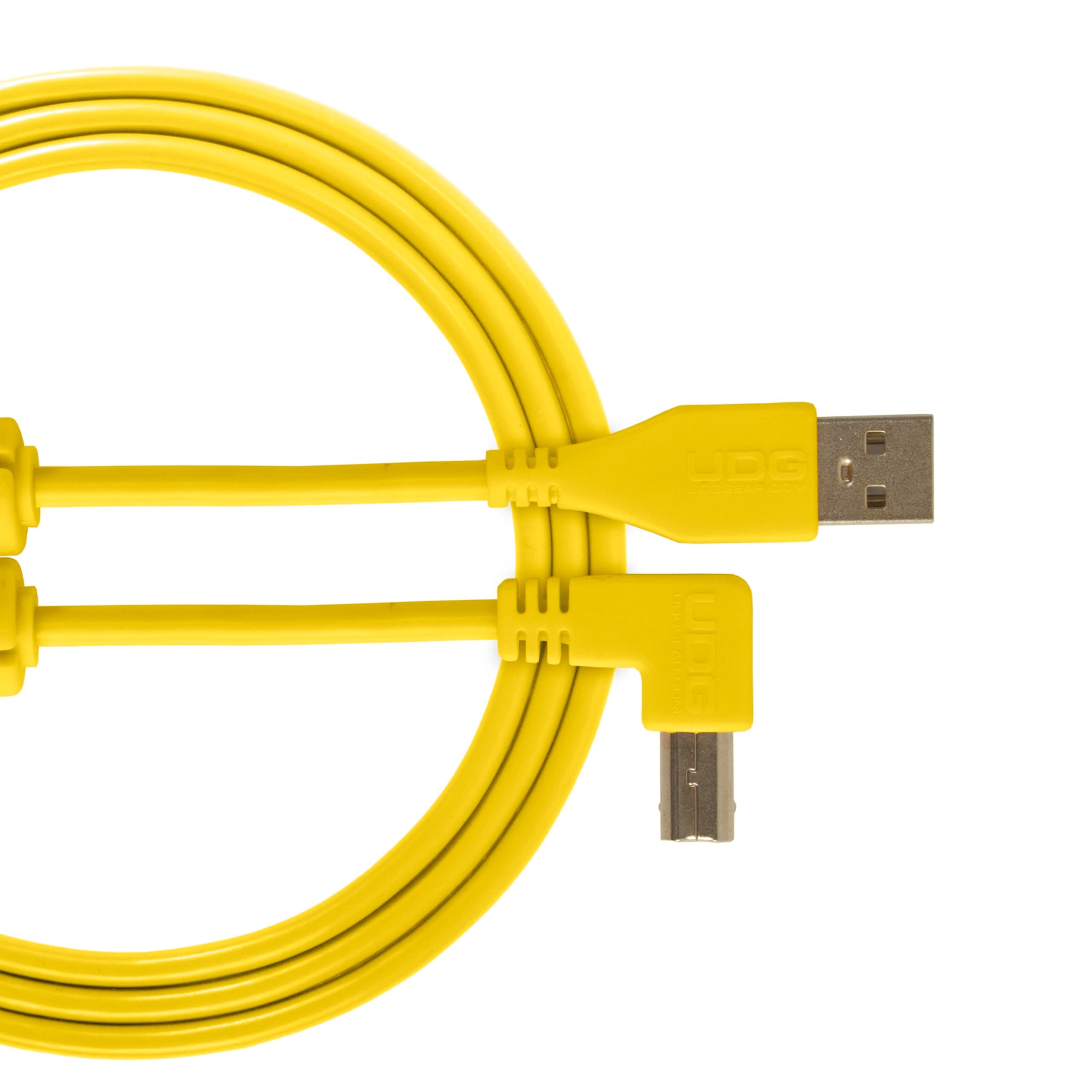 UDG U95004YL Cable USB 2.0 (A-B) - High-speed Audio Optimized USB 2.0 A-Male to B-Male cable, Yellow, 1M