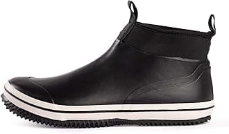 Men's 6 inch Ankle High Rubber Rain Boot, Black