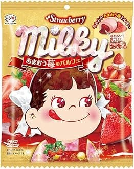 Japanese Milky Candy Sweet Assortment Flavours (Amaou Strawberry Parfait Flavour 67g)