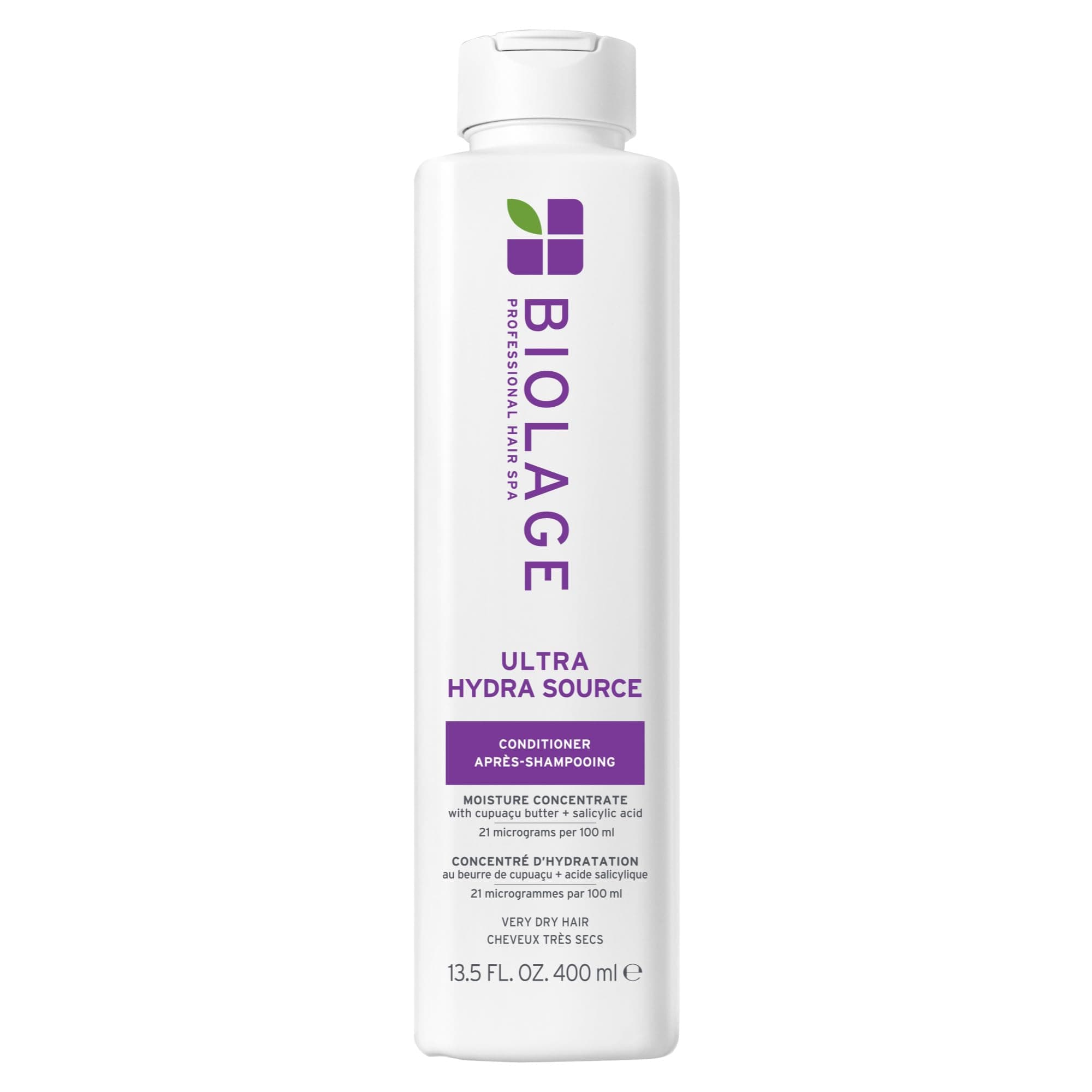 Biolage Ultra Hydra Source Conditioner - Intensely Condition, For Very Dry, Thick, Coarse Hair, Infused with Micro-dosed with Cupuaçu Butter & Salicylic Acid