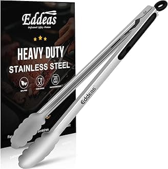 Grill Tongs, 17 Inch Extra Long BBQ Tongs, Heat Resistant 600 Degrees Stainless Steel tongs, Kitchen Metal Locking Tongs for Cooking, Grilling, Outdoor Barbecue