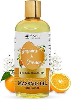 Sage Apothecary Orange Jasmine Massage Oil for Relaxed & Replenished Skin | No Parabens & Sulphates | Cruelty Free & Vegan 300 ml
