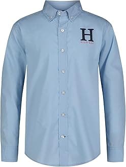 Tommy Hilfiger Boys' Long Sleeve Woven Button-Down Shirt