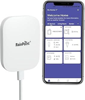 BALDR Wi-Fi Smart Gateway Hub, Compatible with RainPoint Soil Moisture Meter & Wireless Rain Gauge (Sold Separately). Applicable to 2.4 GHz WiFi Only.