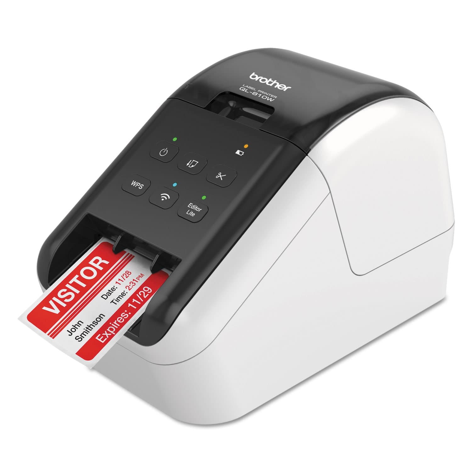 QL-810W Professional Label Printer with USB and WiFi connectivity, Ultra-Fast Printing up to 110 Labels per Minute with Standard Address Label in Monochrome, Black & Red Printing Available