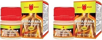 1 Pack - Twin Muscular Balm Essentail Oil - Hai Hu Dau Cu La Xoa Bop Balm Muscular Hieu Con O - 20g per Jar with 2 Jars per Order