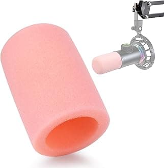 Foam Pop Filter - Microphone Cover Windscreen Compatible with Fifine K658 for Recording and Streaming by YOUSHARES (Light Pink)