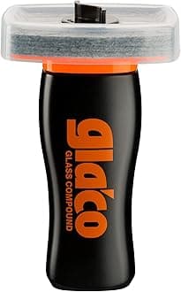 Glaco Glass Compound Roll On 100 ml - Abrasive Glass Cleaner for Car - Hydrophobic Glass Coating Preparation - Remove Oily Stains & Remains of Other Coatings - Integrated Applicator