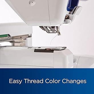 Brother Persona PRS100 Single Needle Embroidery Machine, 63-Piece Thread Set, 20 Bobbins, 100-Piece 75/11 Embroidery Needles, Stabilizer Roll