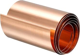 uxcell Copper Sheet Roll, Metal Foil Plate 1000mm x 60mm x 0.5mm