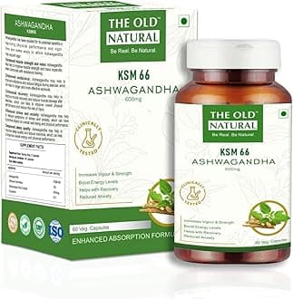 KSM-66 Ashwagandha 500 mg 60 Veg Capsules | Extra Strength Natural Formulation | Support strength & energy | Withania Somnifera Extract -(Pack of 2 Bottles)