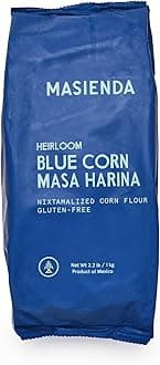 Masienda Heirloom Blue Corn Masa Harina/Flour. Nixtamalized Corn Flour Perfect for Corn Tortillas, Tamales, Tostadas, Pupusas, Arepas and More. Gluten-Free, Non-GMO, Preservative-Free. 2.2 Pounds.