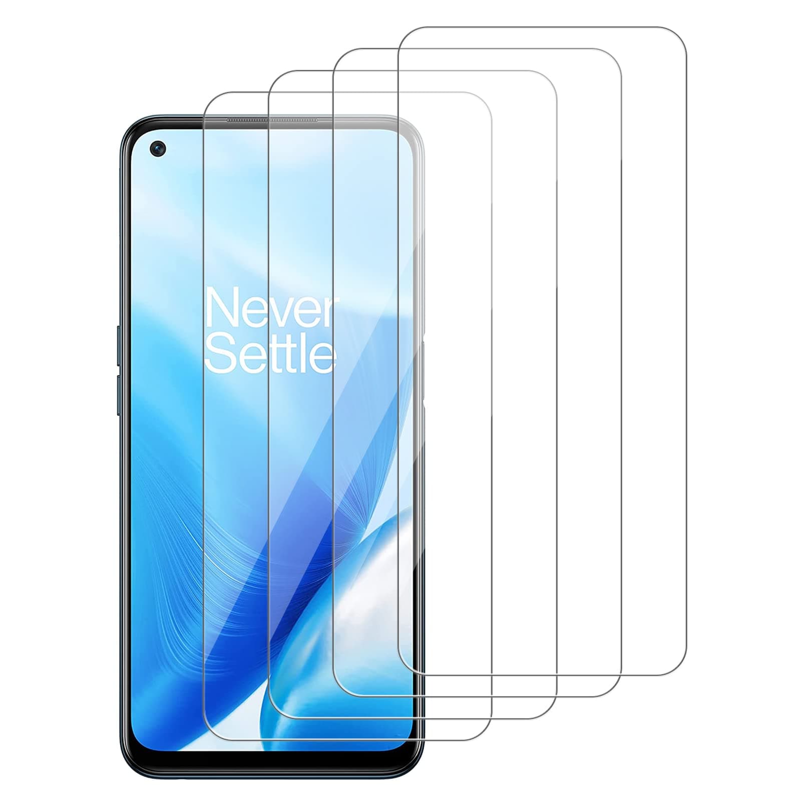[4 Pack Glass Screen Protector Compatible for OnePlus Nord N200 5G[9H Hardness] HD Screen Tempered Glass, Easy Install-[Case Friendly] 2.5D Edge