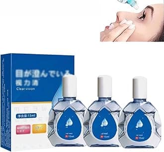 Anti-Fatigue Eye Drops, 15ml Japanese Eye Drops, Eye Care Brightening Solution, Anti-Fatigue Clear Vision Eye Drops, Eye Strain Relief (3pcs)