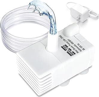 Automatic Small Sump Pump with Water Sensor, 8 FT Lift 70 GPH 115V/230V Mini Condensate Pump with Float Switch, Water Removal for Dehumidifier, Air Conditioner, Ice Maker, Basement, Auto On Off