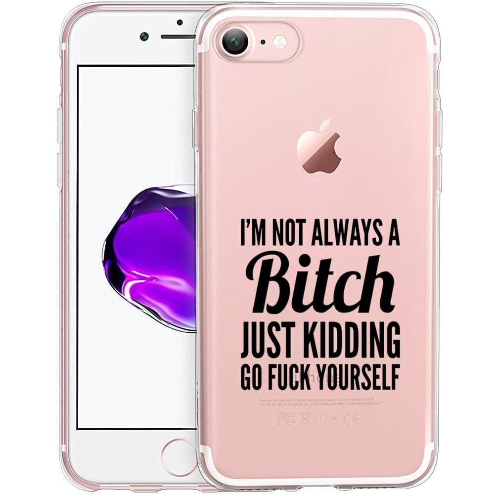 TracyWalk Customize iPhone 7 4.7 Case Drop Protection TPU I'm not always Case For iPhone 7 4.7 Case-Clear