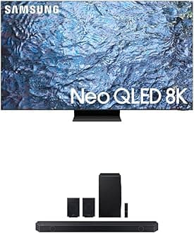SAMSUNG 85-Inch Class Neo QLED 8K QN900C Series Mini LED Quantum HDR (QN85QN900C, 2023 Model) + SAMSUNG HW-Q990C 11.1.4ch Soundbar w/Wireless Dolby Audio, Rear Speakers Included (Newest Model)