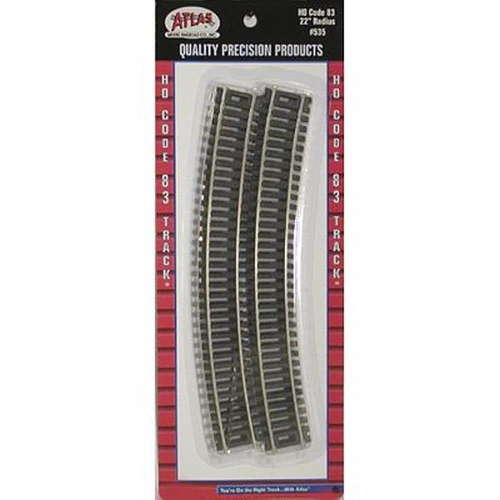 Atlas HO Scale Code 83 22" Radius Curve 6-Pack Model Train Track