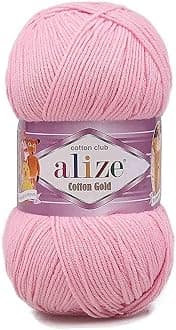 ALIZE Cotton Gold Yarn. 518 Ballerina Pink