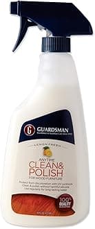 Guardsman Anytime Clean & Polish Wood Cleaner & Furniture Polish for Cabinets, Tables, and Other Wood Surfaces, Spray Bottle, Lemon Fresh, 16 Fluid Ounces