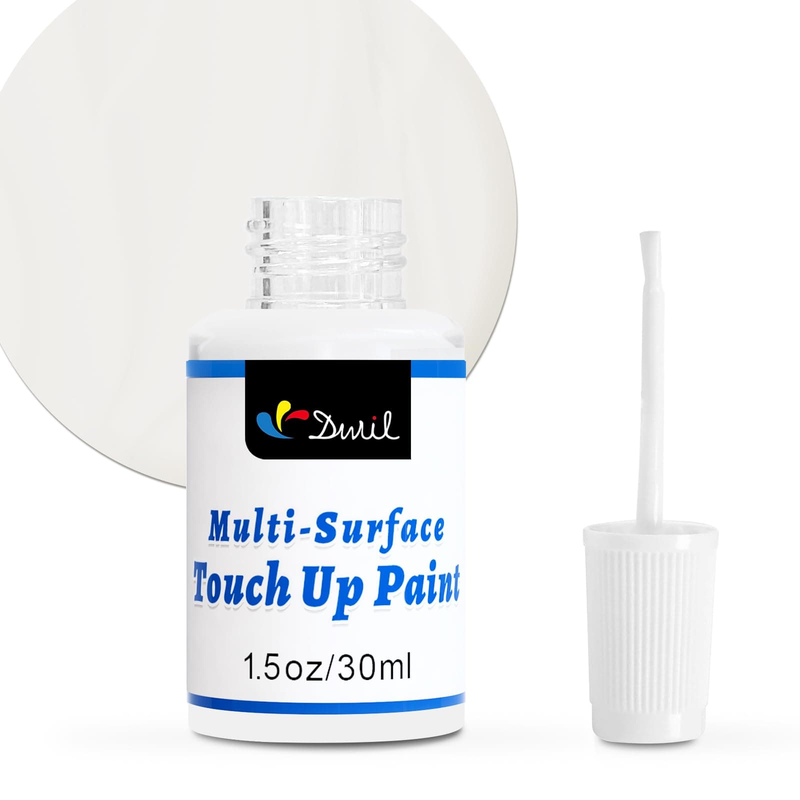 White Touch Up Paint - Multi Surface Touch Up Paint Pen, Scratch Repair for Wall, Door, Cabinets, Metal, Appliance, Wood, Furniture, 1.5 Fl Oz (Semi Gloss, Ivory)