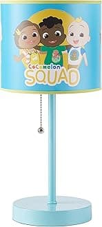 Idea Nuova Cocomelon Stick Table Lamp for Kids with Pull Chain