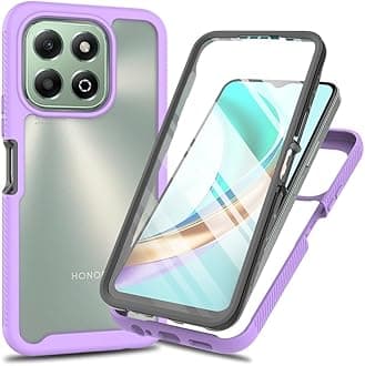 XINNI Case for Honor X6b, 360 Degree Shockproof Protective All-Round Protection with Built-in Screen Protector, Robust Bumper Outdoor Cover, Light Purple