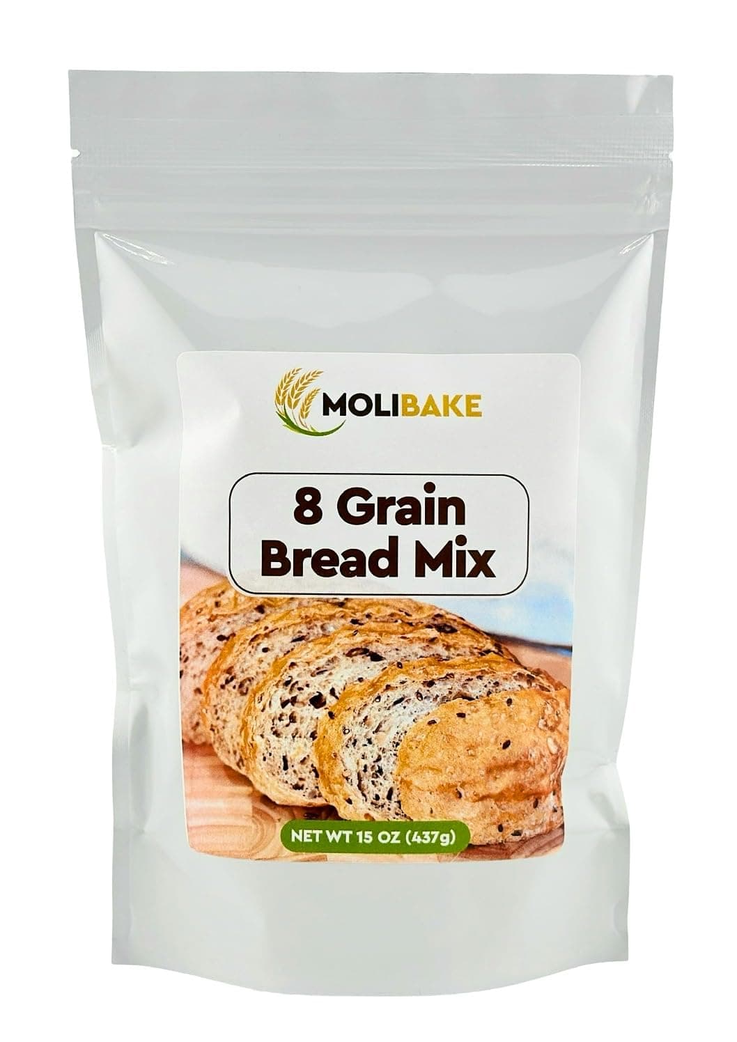 8 Grain Bread Mix - All-Natural Multigrain Baking Mix for Bread Machine and Oven - 15 oz - Multigrain Grain Mix for with Flax, Millet & Rye - Easy-to-Use Breads Maker Mix for Homemade Baking