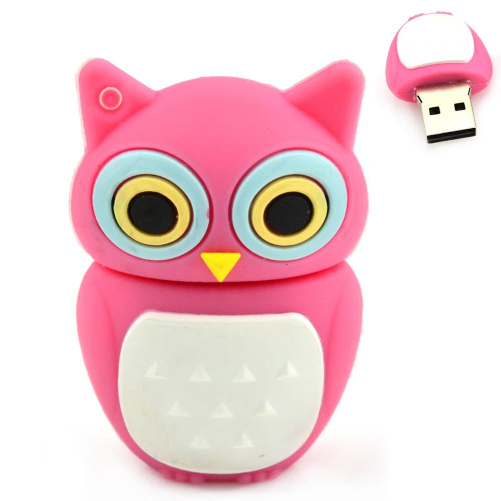 8GB Cute PVC Owl USB Flash Disk (Rose)