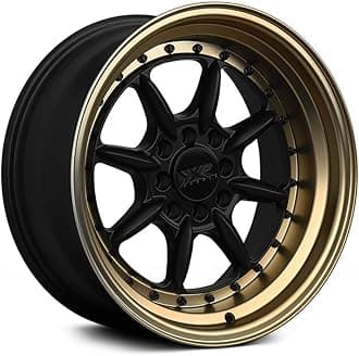 XXR 002.5 16X8 4-100/4-4.5 20 Offset 73.1mm Bore Flat Black Bronze Lip Wheel Rim