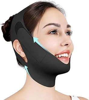 Juskaa Chin Strap for Sleeping,Adjustable Chin Strap,Jaw Strap,Black,L