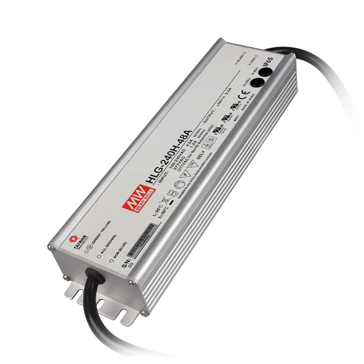 LED Driver Single Output Switching Power Supply - Output Voltage and Current Adjustable by Internal Pot, 48V 5A 240W - HLG-240H-48A