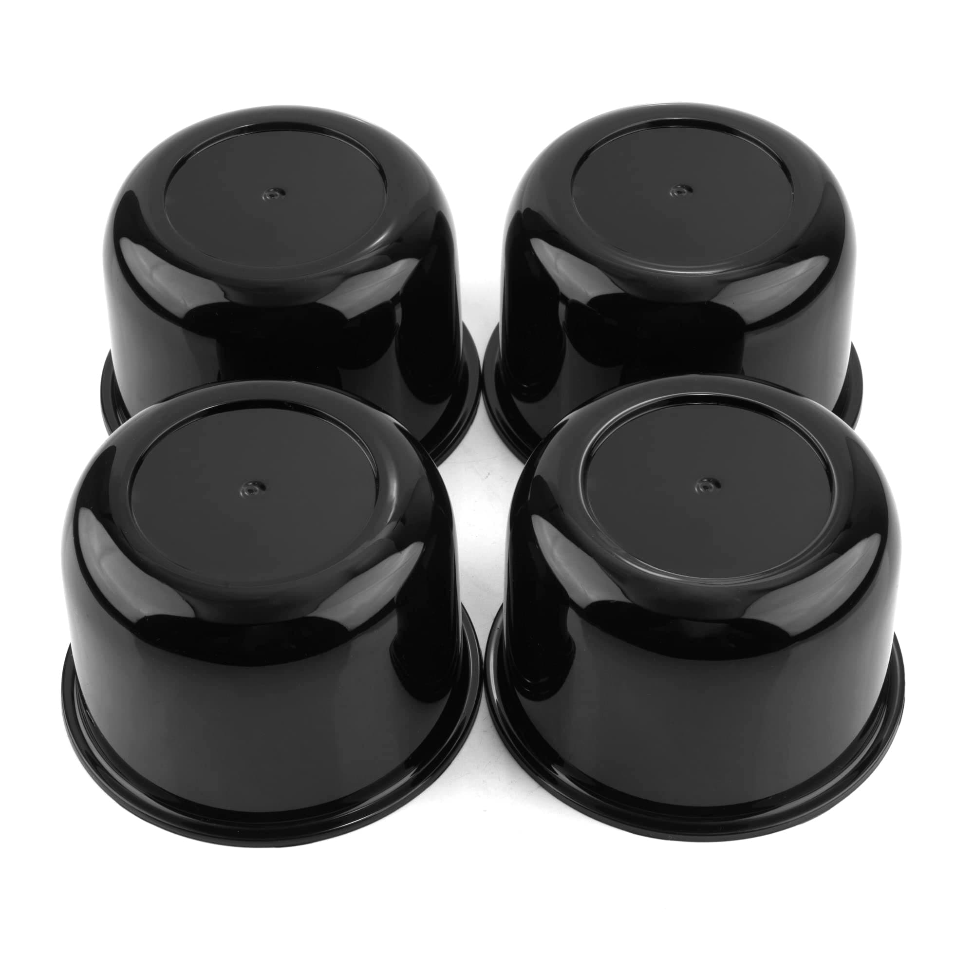 RTrhinoTuning 3.25inch Push-Thru Center Caps Compatible with Eagle ALLOYS 5x4.5 (5x114.3) 5x4.75 (5x120.7) Wheel Rim, 4 Pack, ABS Plastic High Black