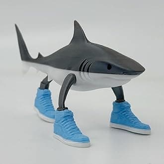 ULTHOOL Tralalero Tralala Action Figure Set, Italian Brainrot Shark Meme Figures Toys, Tung Tung Tung Sahur Animals Dolls, Creative 3D Collectible Toy Gifts for Fans
