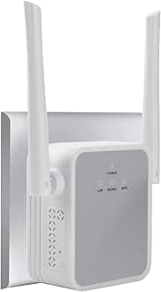 TS720W Wall-Plug WiFi Range Extender, 300Mbps Wireless Signal Booster, WiFi Repeater/Access Point/Router with High Gain Dual External Antennas & Ethernet Port-Wall Plug Design-WPS