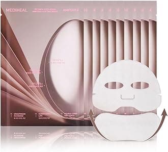 Retinol Collagen Ampoule Lifting Mask (4 Counts) for Anti-Aging - Helps Reduce Fine Lines & Wrinkles, and Smoothens Skin