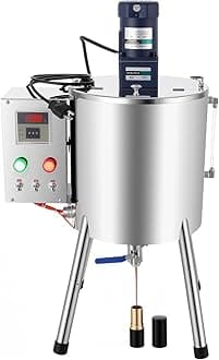 Lipstick Filling Machine 2.1kw Automatic Heating Paste Machine 20-45 Bottle/Min Adjustable Temperature Heating Lipstick Candle Heat Filler for Cream and Liquid (15L)