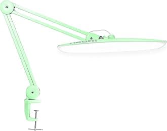 XL 2200 Lumens 24W LED Desk Lamp – Shadow-Free Task Lighting | 4-Level Dimming | Home Office & Crafts Use | 20-Inch Wide Head (Midnight Green, Non-CCT with Clamp)