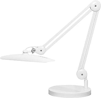 Neatfi XL 2200 Lumens 24W LED Desk Lamp – Shadow-Free Task Lighting | 4-Level Dimming | Home Office & Crafts Use | 50cm Wide Head (White, Non-CCT with Base)