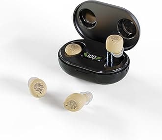 Rechargeable In Canal Hearing Aids for Seniors Hearing Amplifiers for Adults with Noise Cancelling with Volume Control In-the-Ear , Perfect for Severe Hearing Loss Devices with Charaging Case 30 Hours Battery Life