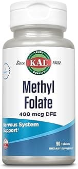 KAL Methyl Folate, 400 Mcg, 90 Tablets