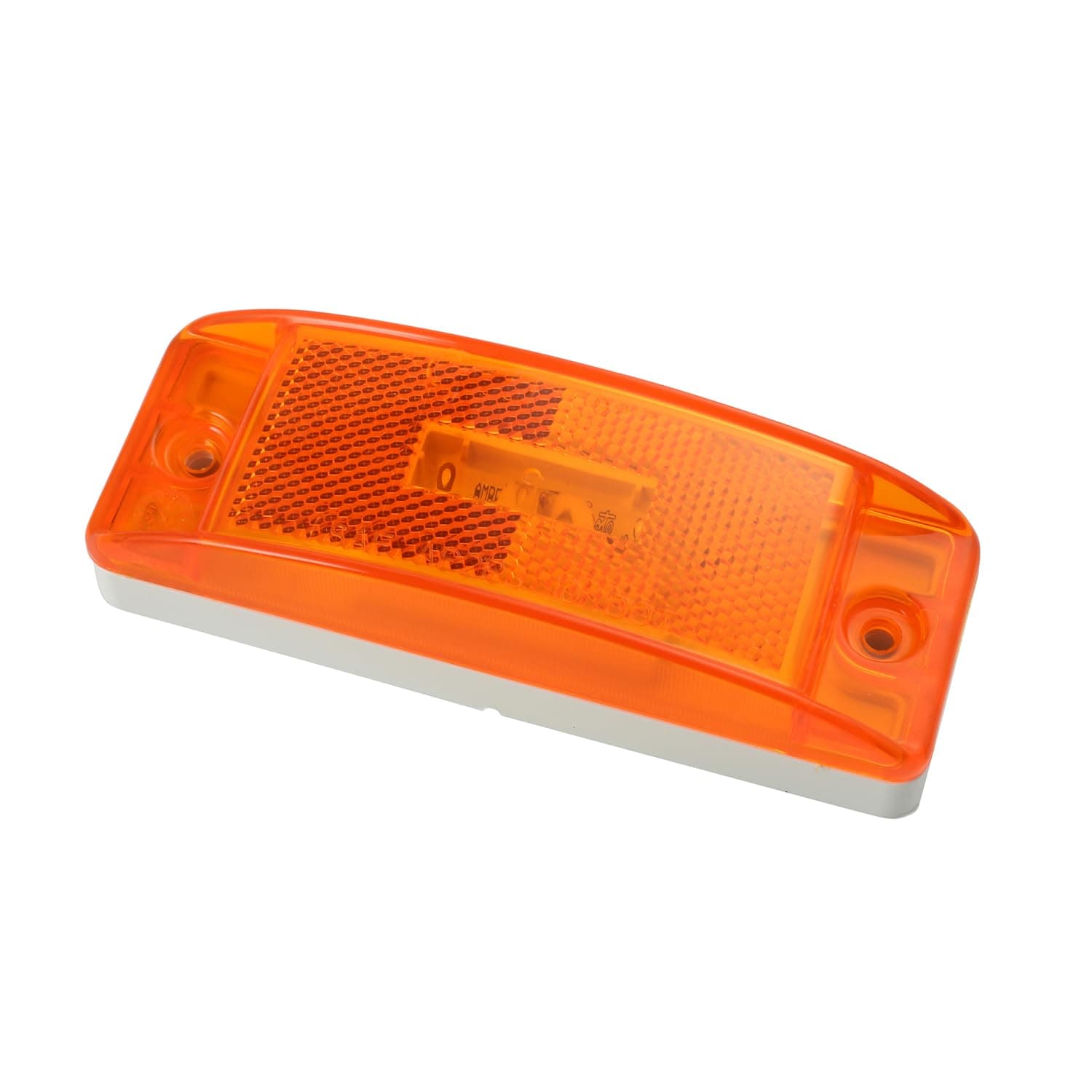 47073 Supernova Sealed Turtleback II LED Clearance Marker Light with Built-in Reflector and Male Pin - Amber