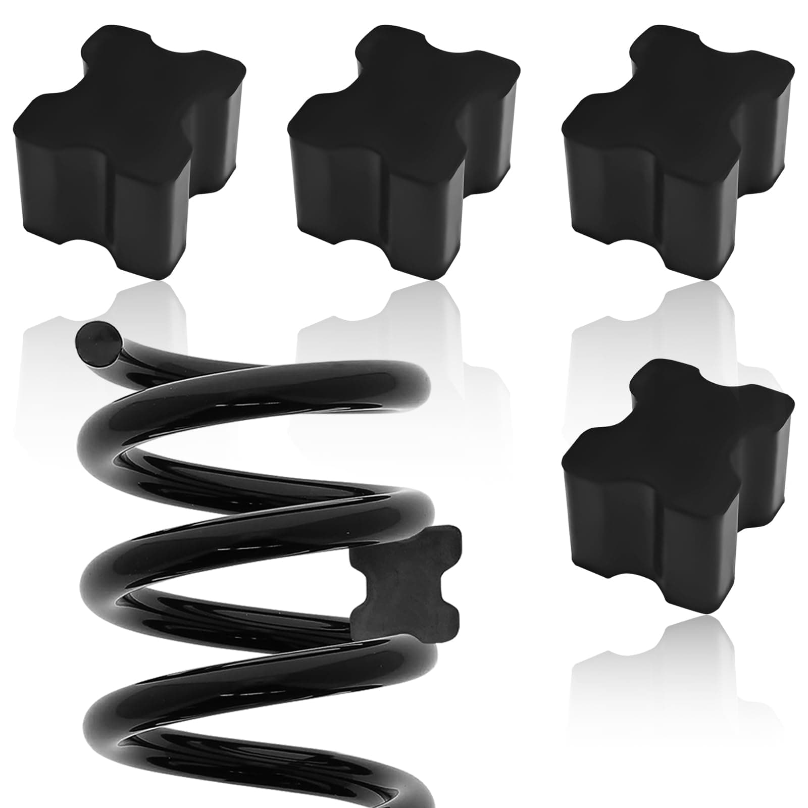 4PCS Coil Spring Spacers Booster Kit, 1" to 1.5" Lift, Rubber Blocks for Cars Trucks SUVs