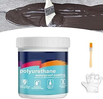 Polyurethane Waterproof Coating, Polyurethane Waterproofing and Leak Repair Eco-friendly Coating,Invisible Clear Waterproof Sealant, Tile Trapping Repair Wall Mending Agent Glue (Black,300 G)