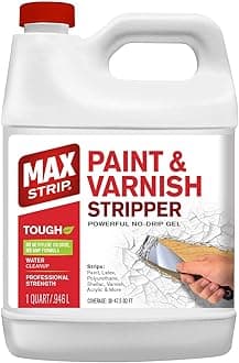 Paint & Varnish Stripper 32oz - Paint Stripper for Multiple Layers of Acrylic, Latex, Oil & Water-Based Paints, varnishes. for Wood, Metal, Masonry, Plaster, Tile, molding.